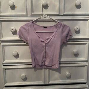 Purple cropped top